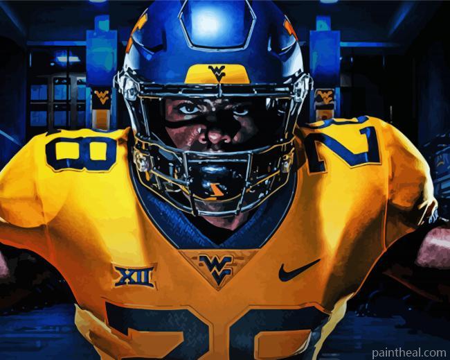 Wvu Football Player Painting By Numbers Kits