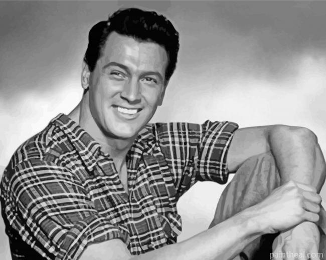 Black and White Rock Hudson Painting By Numbers Kits