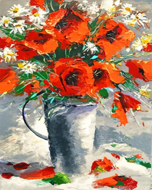 Abstract Poppies Painting By Numbers Kits