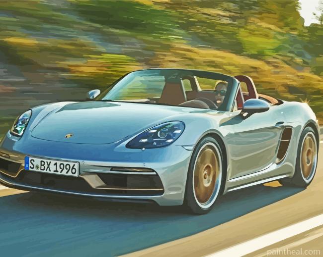 Grey Porsche Boxster -Paint By Numbers Painting By Numbers Kits