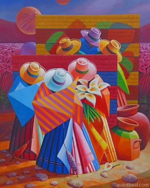 Latino People Wearing Colorful Clothes NEW Painting By Numbers Kits