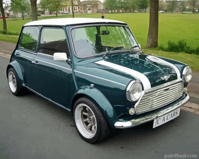 Green Austin Mini Painting By Numbers Kits