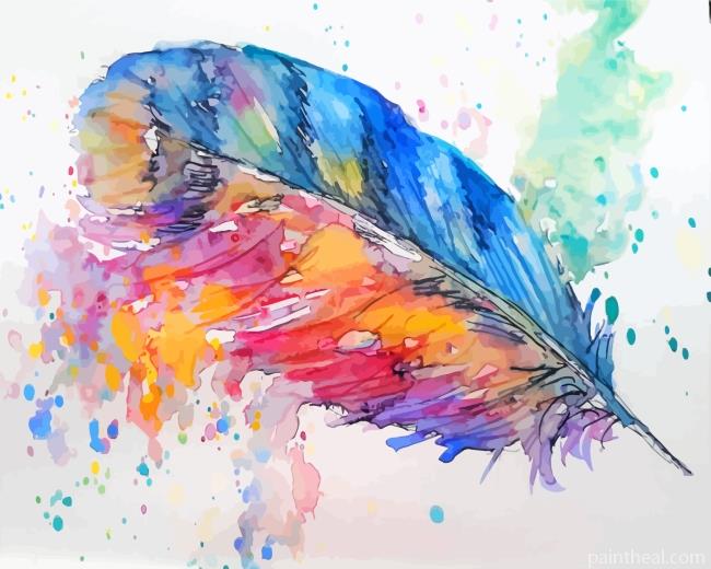 Colorful Feather Art Painting By Numbers Kits
