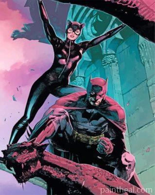 Batman And Catwoman Superheroes Painting By Numbers Kits