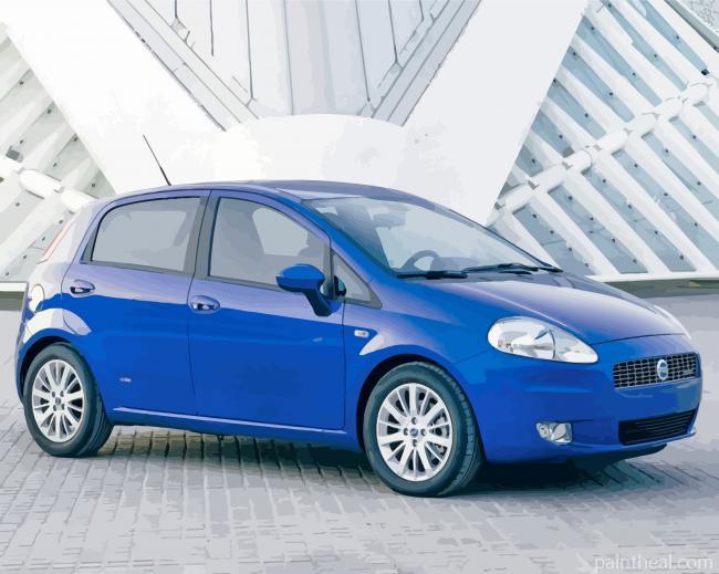 Blue Fiat Painting By Numbers Kits
