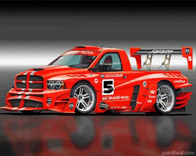 Dodge Ram Truck Sport Car Painting By Numbers Kits