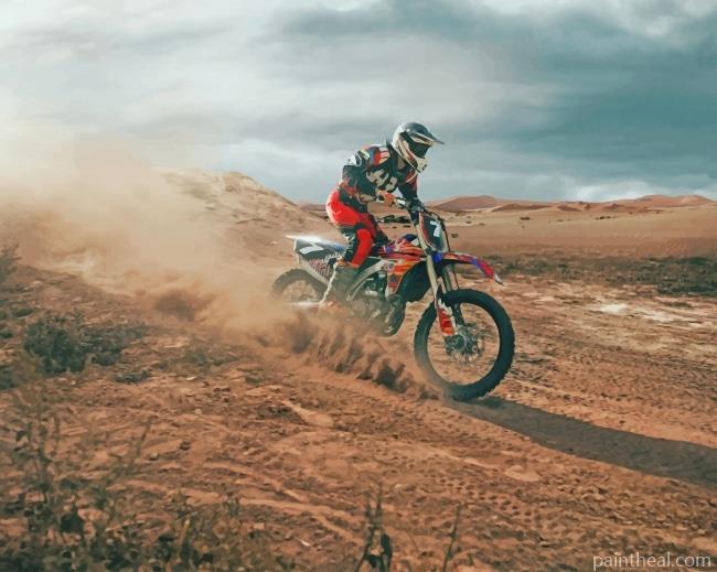 Dirt Biking Motocross Painting By Numbers Kits