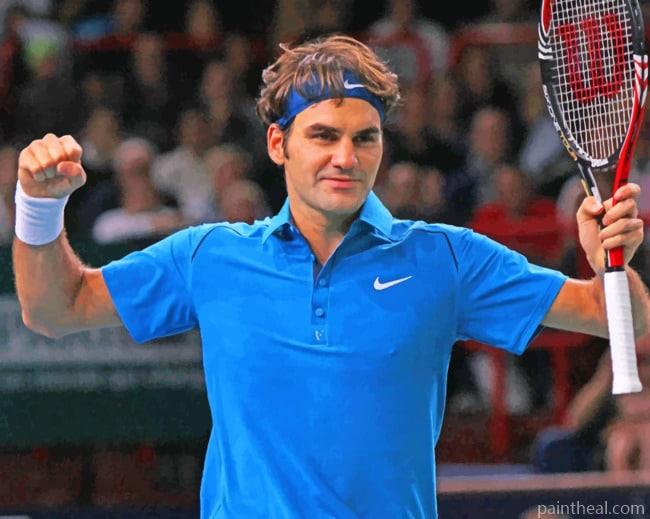 Roger Federer Painting By Numbers Kits