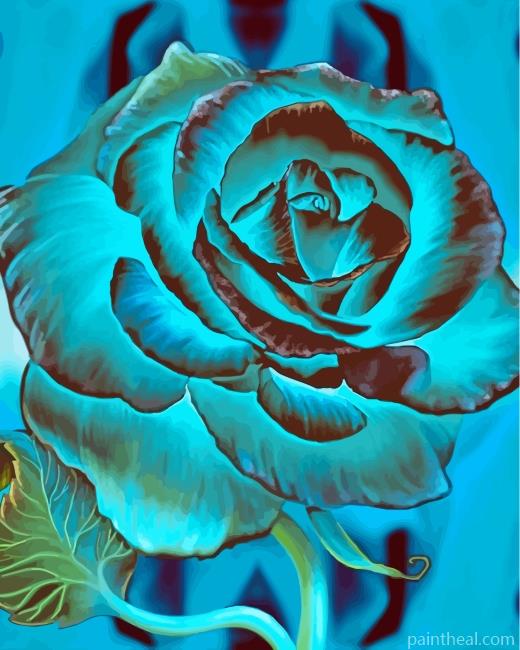 Fantasy Blue Rose Painting By Numbers Kits