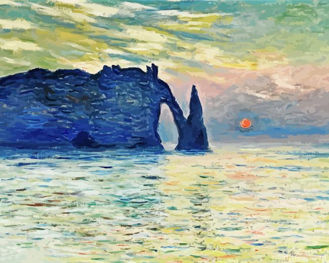 The Cliff Monet Art Painting By Numbers Kits