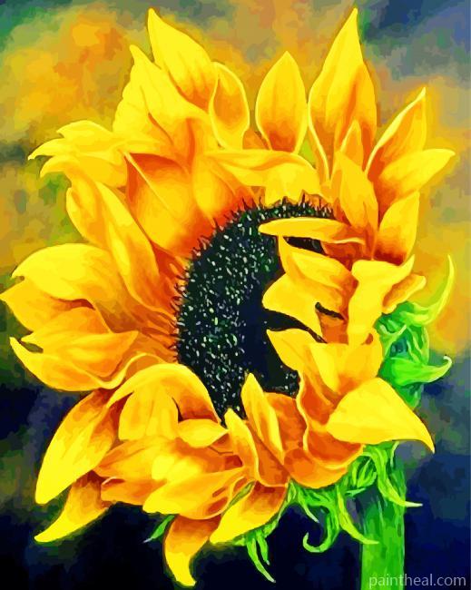 Blooming Sunflower Painting By Numbers Kits