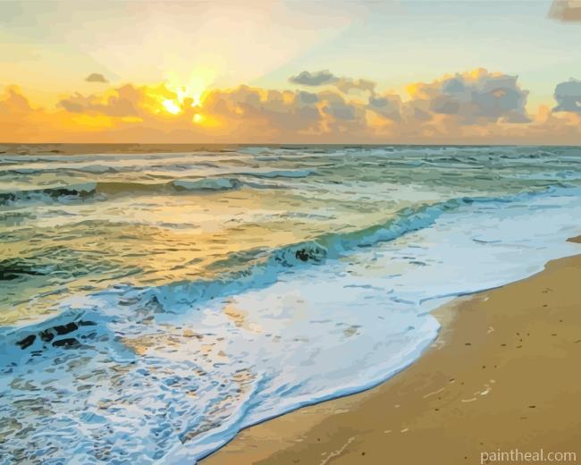 Florida Beach Sunrise Painting By Numbers Kits