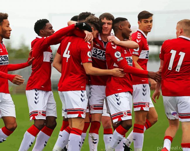 Middlesbrough FC Teams Painting By Numbers Kits