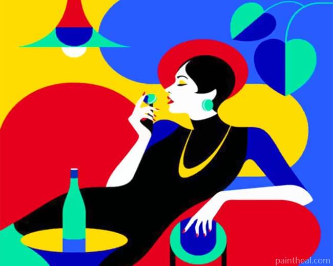 Colorful Woman Women Painting By Numbers Kits