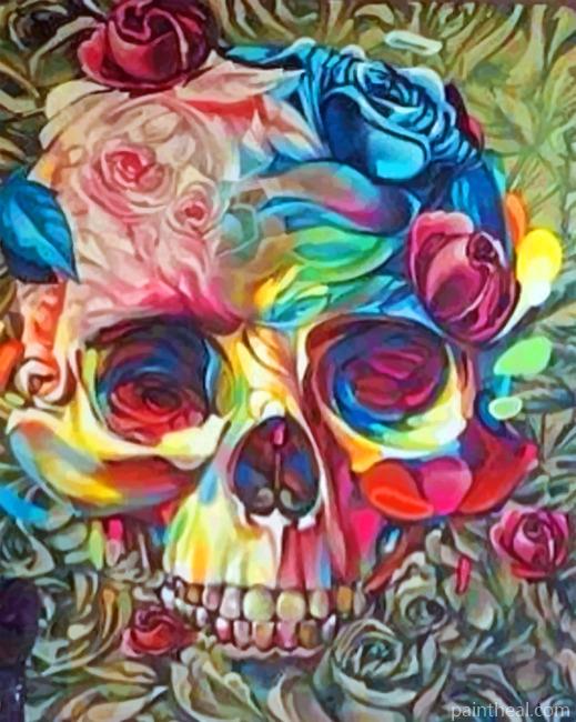 Floral Skull Painting By Numbers Kits