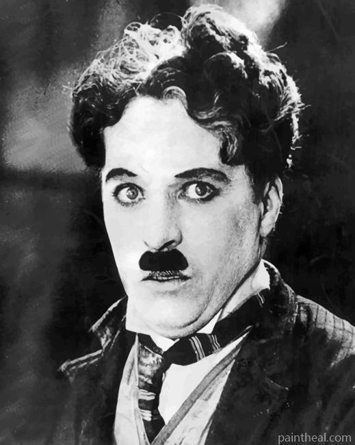 Charlie Chaplin Black and White Painting By Numbers Kits