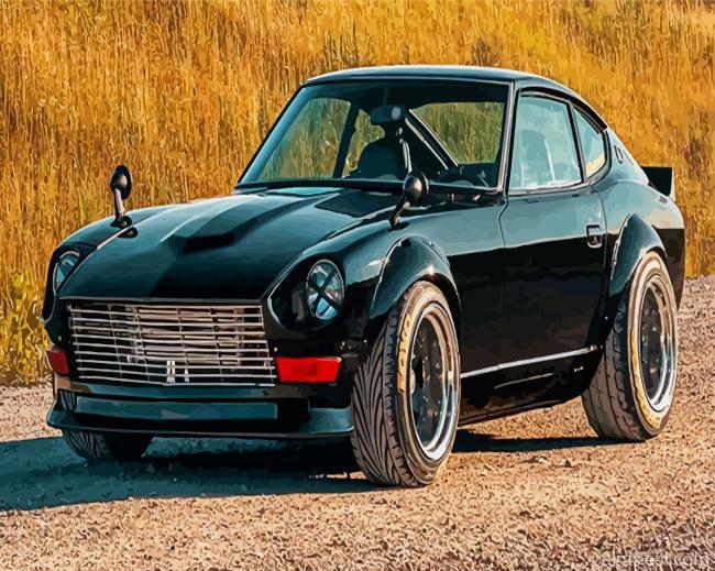 Classic Black Datsun Car Painting By Numbers Kits