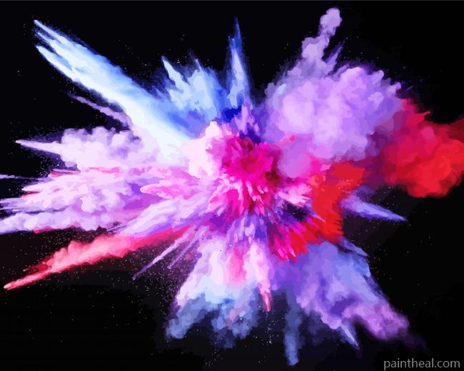 Purple Splash Colorul Painting By Numbers Kits