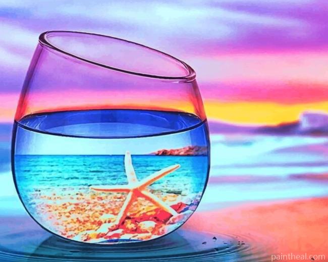 Starfish In A Glass Painting By Numbers Kits