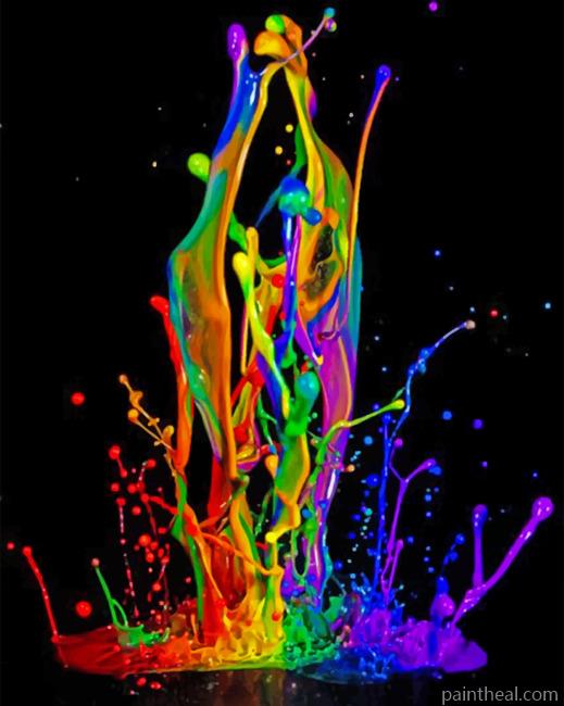 Colors Splatter Painting By Numbers Kits