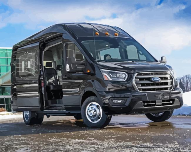 Black Ford Transit Painting By Numbers Kits