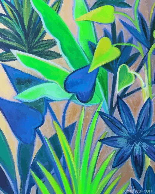Greenery Art Painting By Numbers Kits