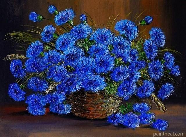 Bluebonnets In a Vase Painting By Numbers Kits