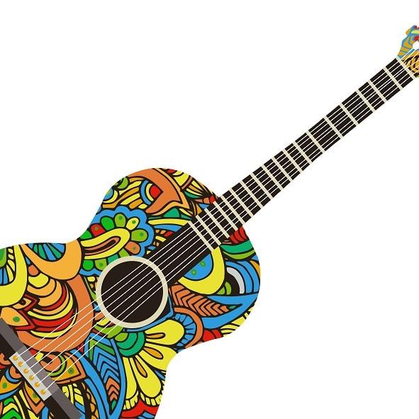 Colorful Guitar Painting By Numbers Kits