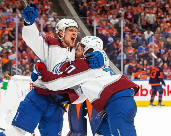 Happy Avalanche Hockey Team Painting By Numbers Kits