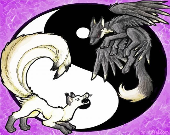 Yin And Yang Illustration Painting By Numbers Kits