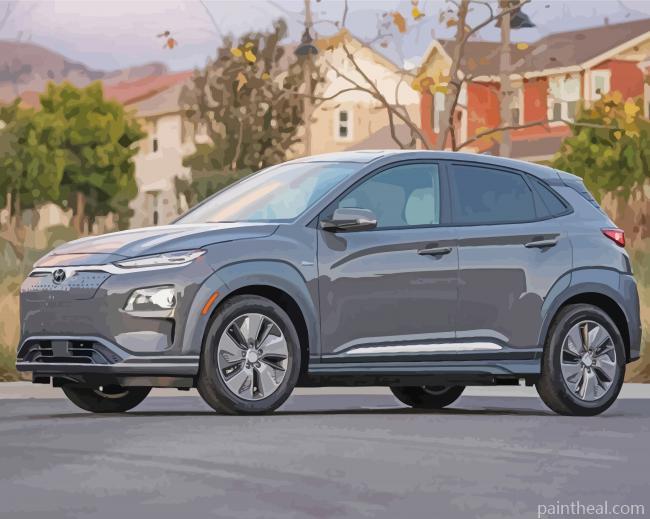 Grey Hyundai Kona Painting By Numbers Kits