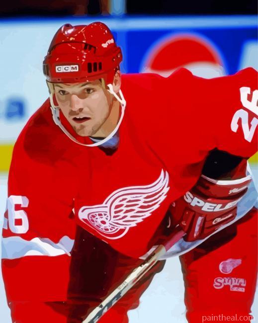 Joe Kocur Detroit Red Wings Painting By Numbers Kits