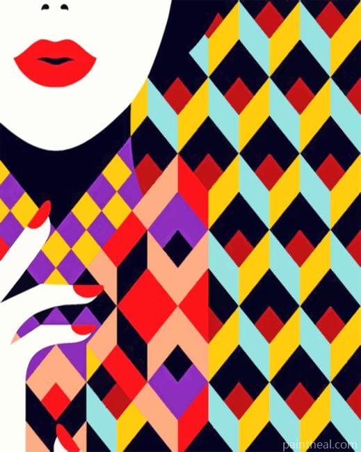 Abstract Woman Pop Art Painting By Numbers Kits