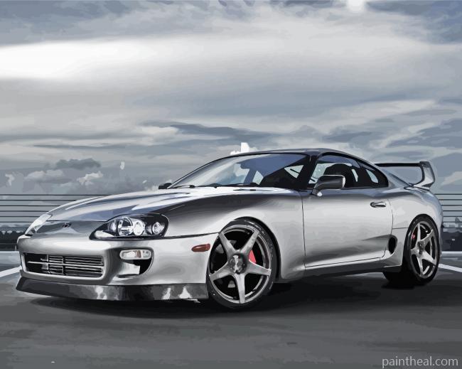 Grey Supra MK4 Painting By Numbers Kits