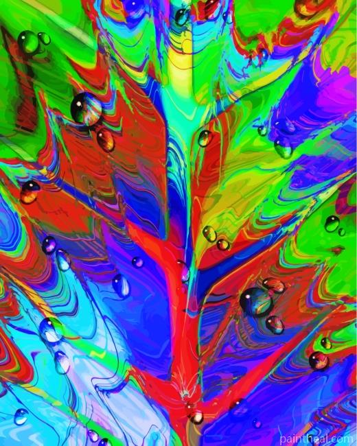 Colorful Leave Painting By Numbers Kits