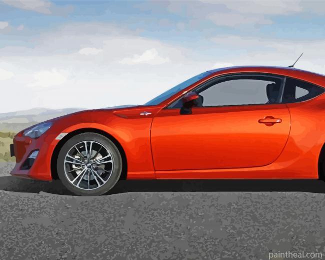 Orange Toyota 68 Painting By Numbers Kits