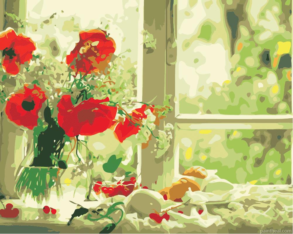 Withered Poppies Vase Painting By Numbers Kits