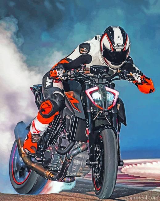 Ktm Duke Rider Painting By Numbers Kits