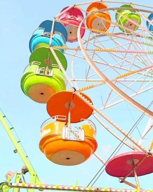 Colorful Ferris Wheel Painting By Numbers Kits