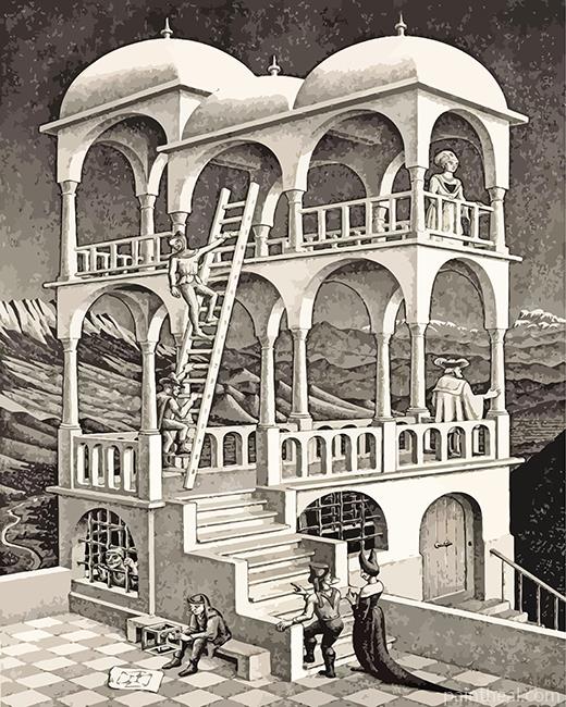 Belvedere Escher Painting By Numbers Kits