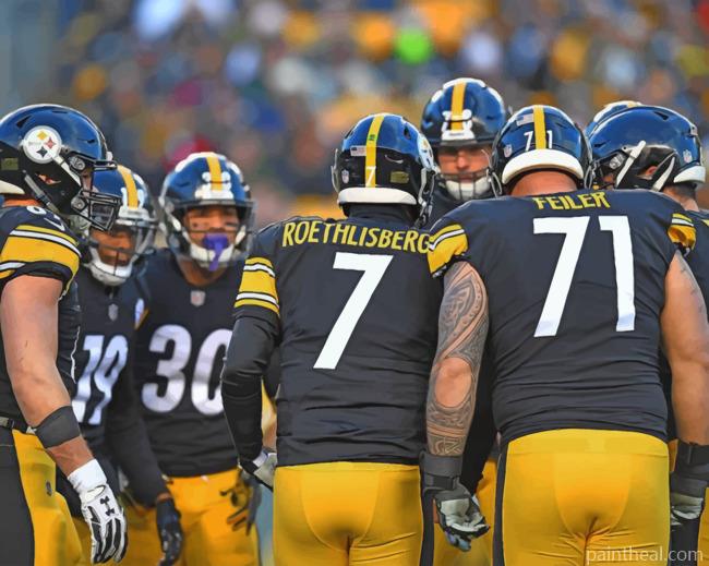 Steelers Team In Field Painting By Numbers Kits
