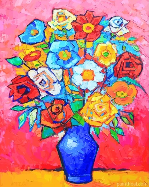 Flowers Bouquet Art Painting By Numbers Kits