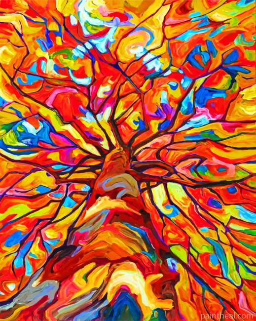 Colorful Tree Painting By Numbers Kits