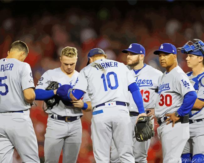Dodgers Baseball Team Painting By Numbers Kits
