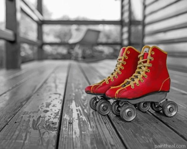 Classic Roller Skates Painting By Numbers Kits