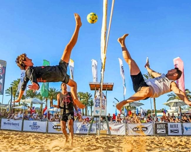 Foot Volley Ball Match Painting By Numbers Kits