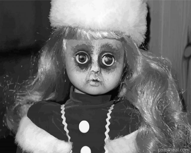 Black And White Horror Dolls Painting By Numbers Kits