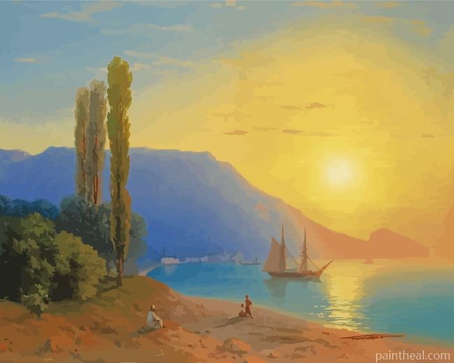 Sunset Over Yalta By Ivan Aivazovsky Painting By Numbers Kits