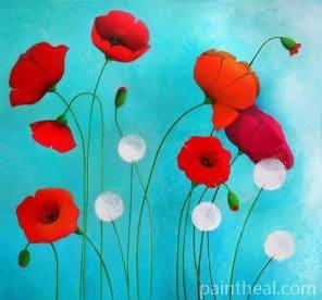 Poppy By The Wind Painting By Numbers Kits