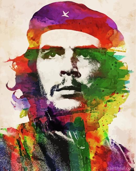 Colorful Che Guevara Painting By Numbers Kits